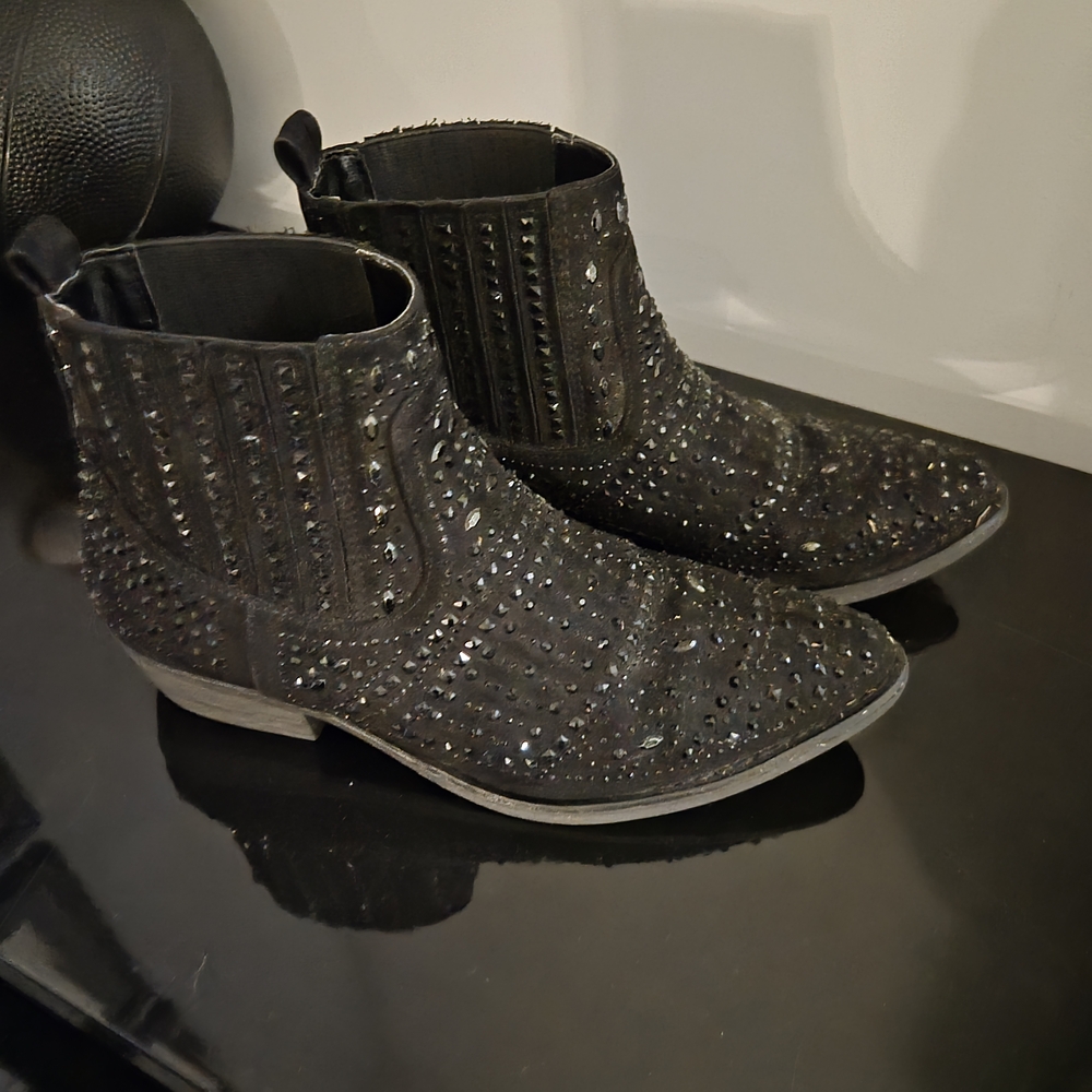 Black Studded Ankle Boots